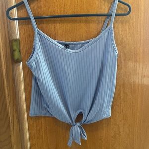 Zara tank top, Blue, size medium, silky material, toes in the front
